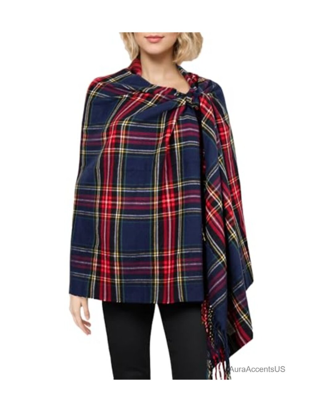 Oversized Scottish Tartan Plaid Shawl Wrap – Soft Cashmere Feel, Winter Scarf,